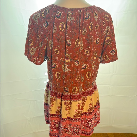 Knox Rose Floral Blouse in Red and Yellow - Picture 3 of 6